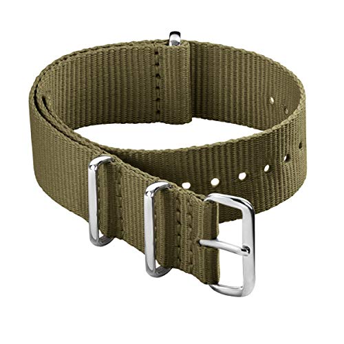 Archer Watch Straps - Klassische NATO-Nylon-Armbänder - Uhrenarmband (Oliv, 18mm) von Archer Watch Straps