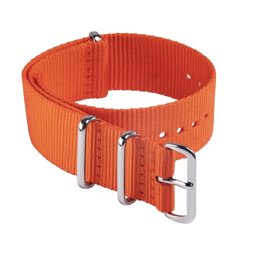 Archer Watch Straps - Klassische NATO Nylon Uhrenarmbänder (Orange, 20mm) von Archer Watch Straps