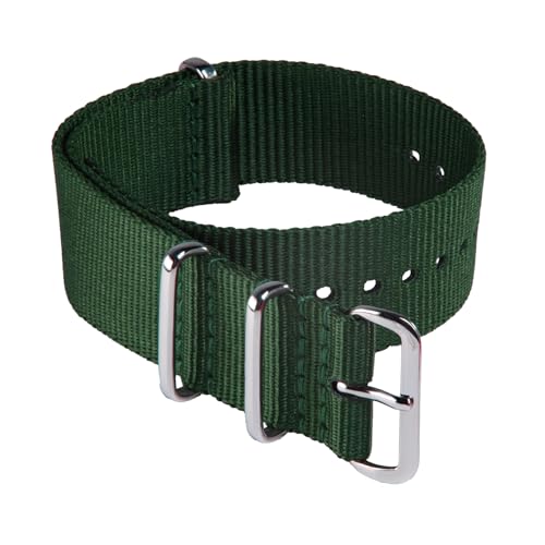 Archer Watch Straps - Klassische NATO Nylon Uhrenarmbänder (Waldgrün, 22mm) von Archer Watch Straps