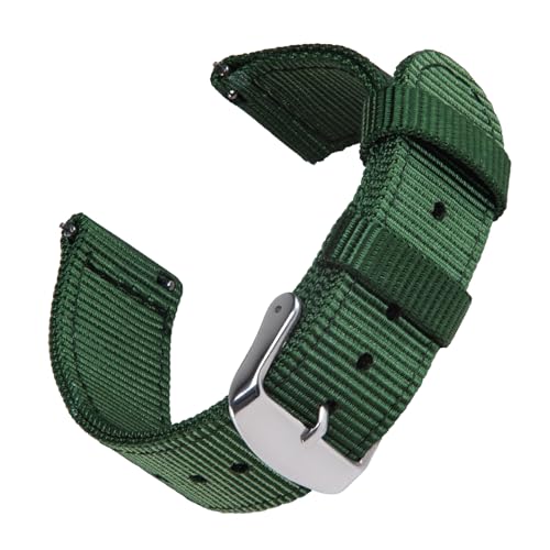 Archer Watch Straps - Premium-Uhrenarmbänder aus Nylon mit Schnellverschluss (Waldgrün, 20mm) von Archer Watch Straps