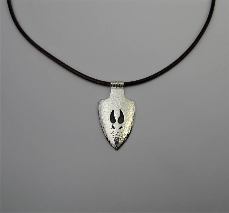 Trackers Pfeilspitze Aus Massivem Silber Mit Hirschhufabdruckemblem, Bogenschießen Schmuck, Schmuck von ArchersJewellery