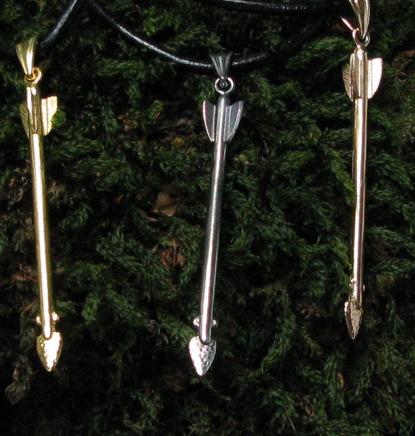 sterling Silber Primitive Pfeil Anhänger, Bogenschießen Schmuck von ArchersJewellery