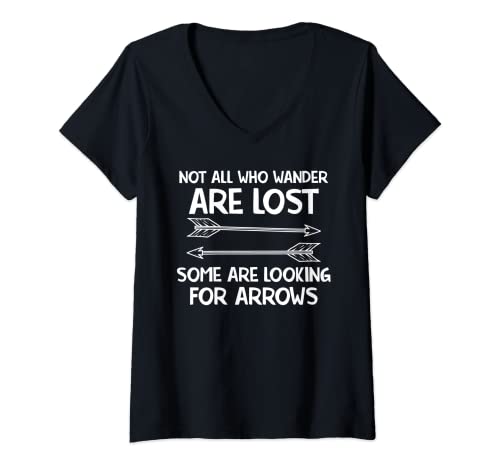 Damen Funny Archery T-Shirt mit V-Ausschnitt Damen Funny Archery T-Shirt mit V-Ausschnitt von Archery Flag