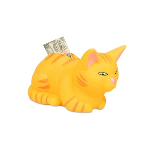 Archie McPhee Mini-Münzgeldbörse mit Katzenpfoten-Reißverschluss, Orange/Abendrot im Zickzackmuster (Sunset Chevron), 5.25 inches von Archie McPhee