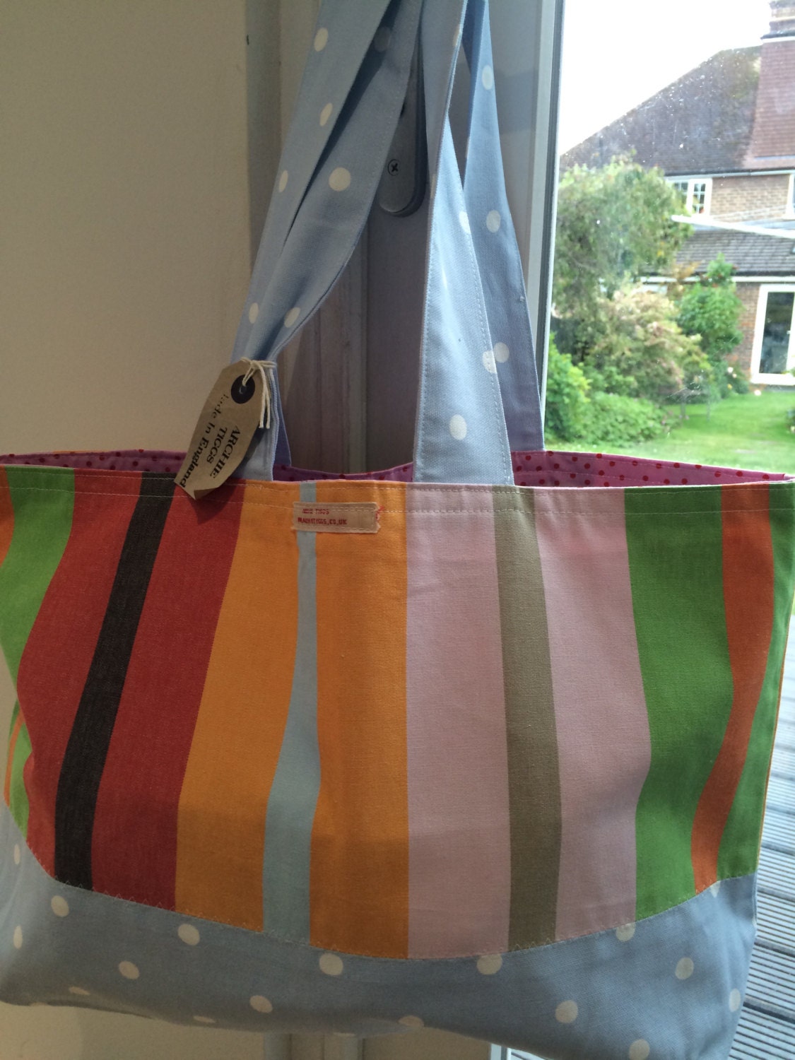 Markttasche/Strandtasche Im Liegestuhl Gestreift Ikea Stoff Markttasche/Strandtasche Im Liegestuhl Gestreift Ikea Stoff von ArchieTiggs