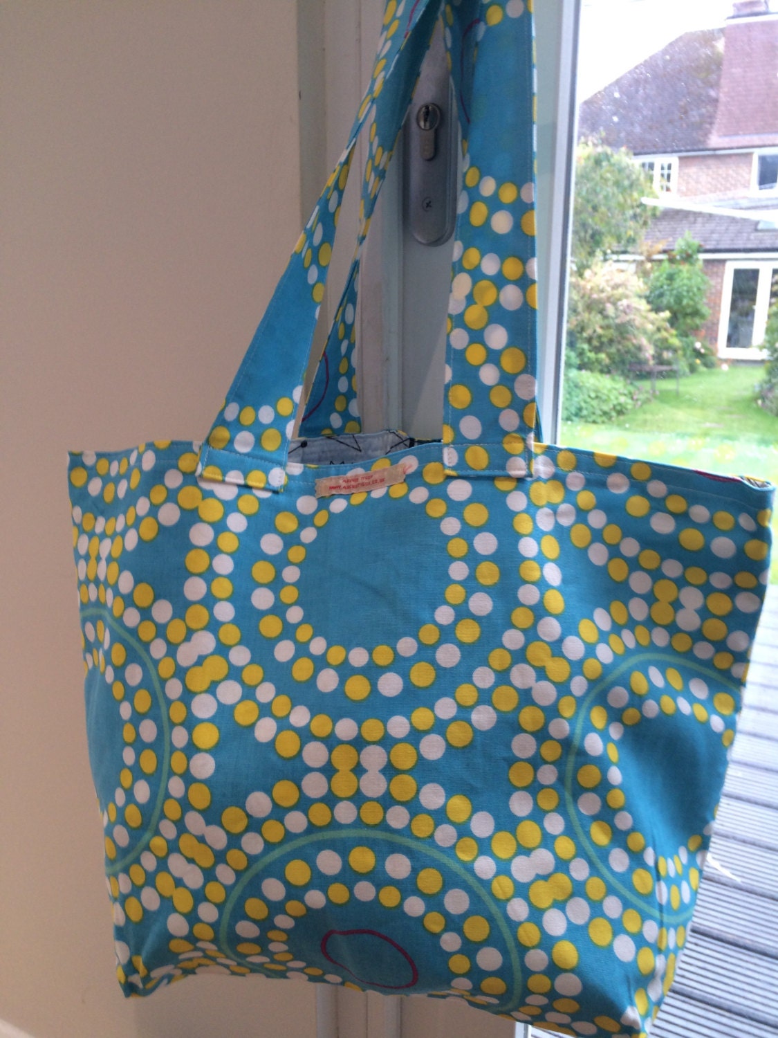 Retro Dot Blau Mit Gelben Und Weißen Pünktchen - Ikea Stoffbeutel Retro Dot Blau Mit Gelben Und Weißen Pünktchen - Ikea Stoffbeutel von ArchieTiggs