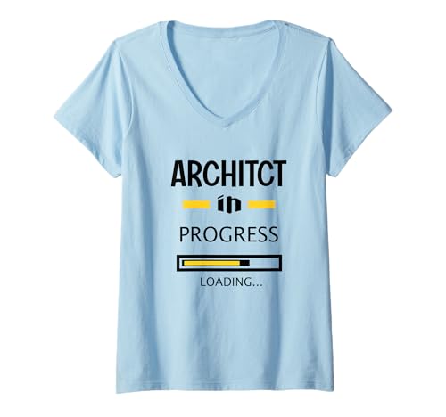 Damen Architect In Progress Funny Job Beruf Männer Frauen & Kinder T-Shirt mit V-Ausschnitt von Architect In Progress Job
