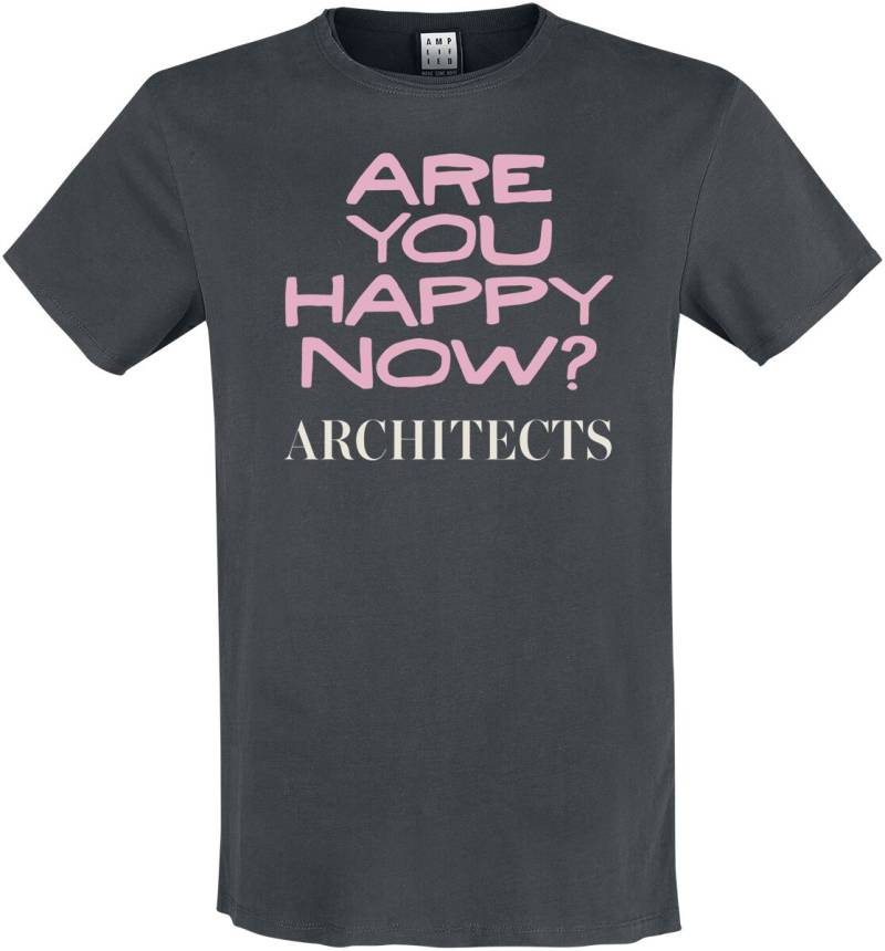 Architects T-Shirt - Amplified Collection - Are You Happy Now - S bis 3XL - für Männer - Größe M - charcoal  - Lizenziertes Merchandise! von Architects