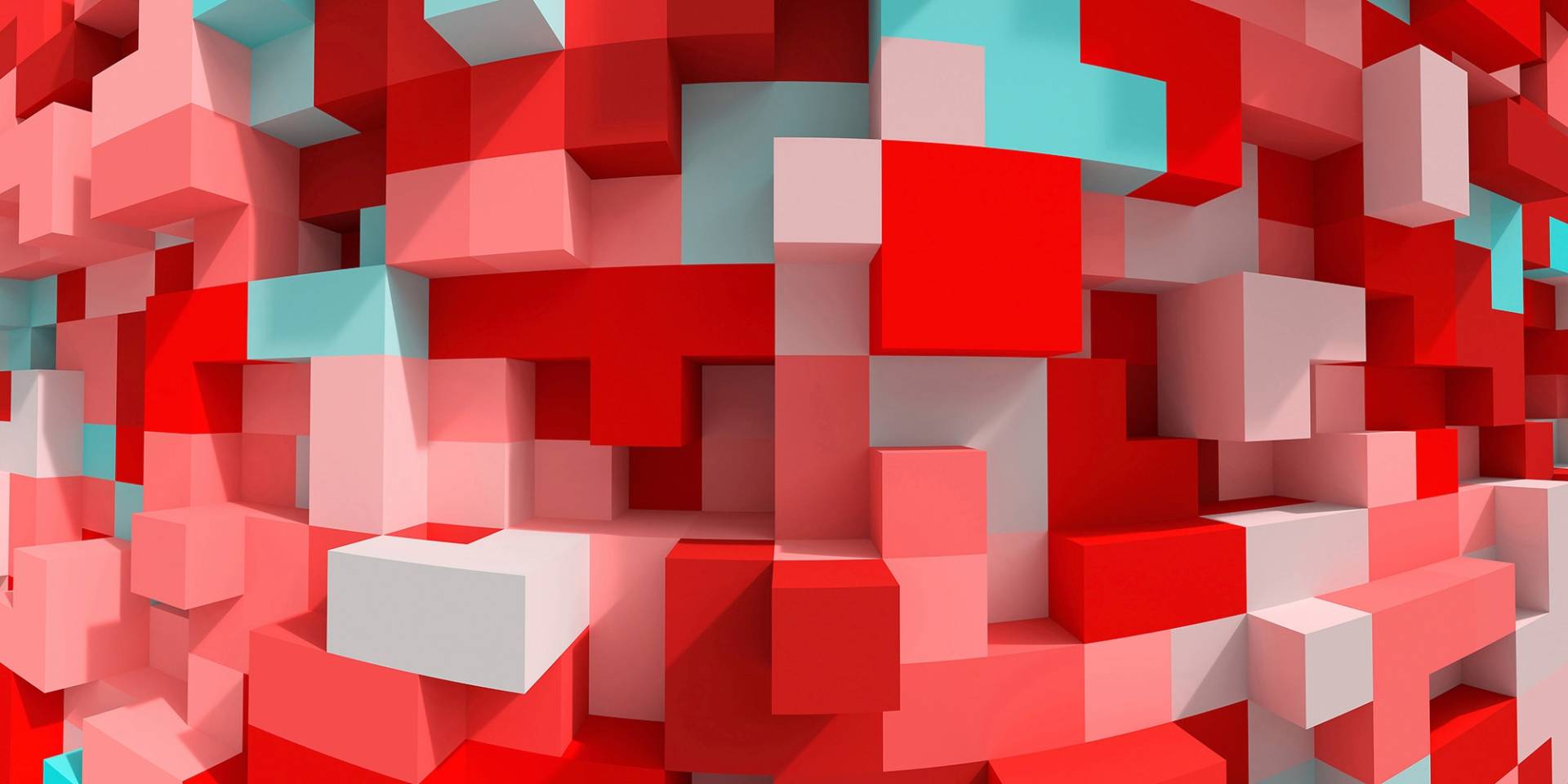 Architects Paper Fototapete "3D Cubes Red", Vlies, Wand, Schräge von Architects Paper