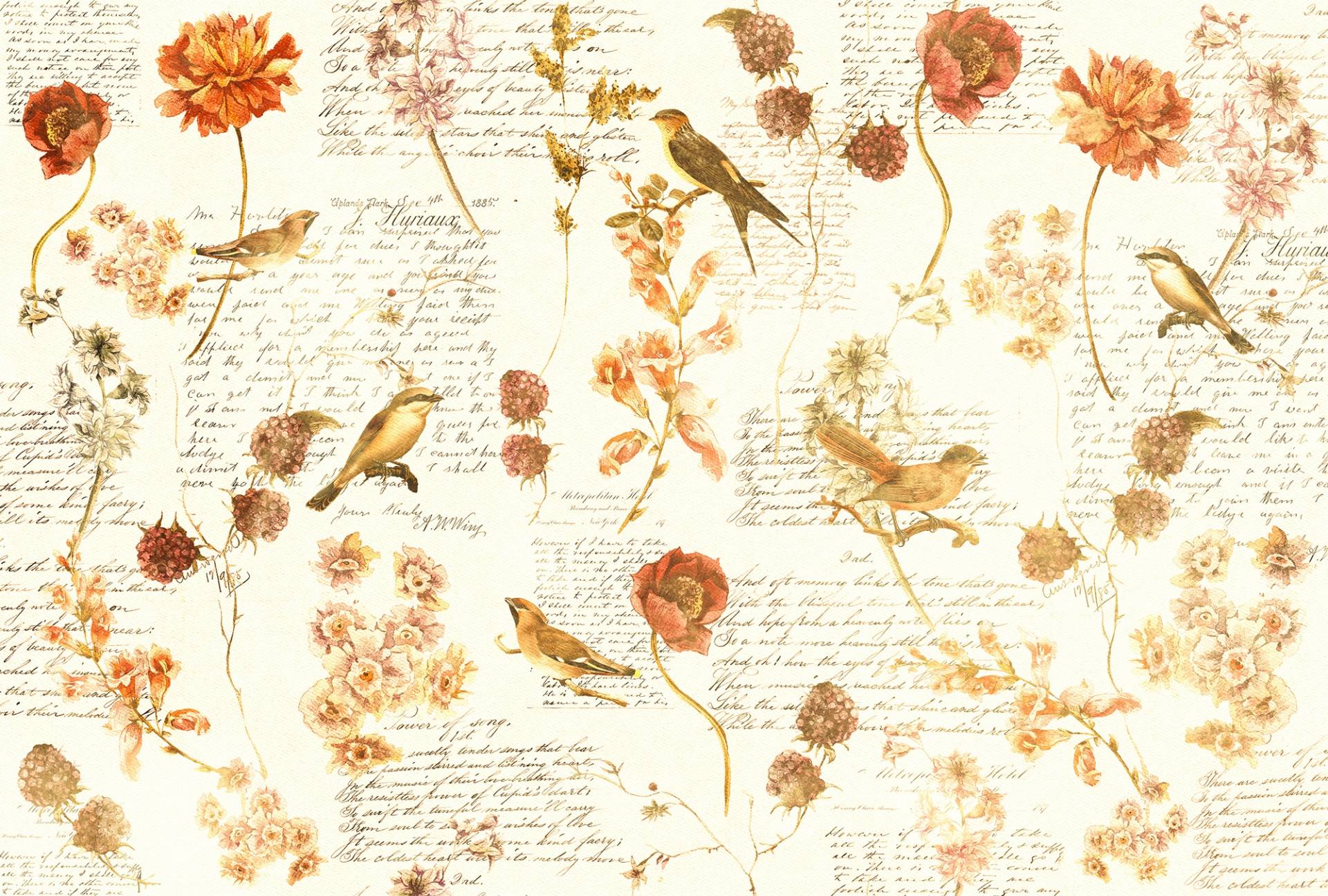 Architects Paper Fototapete "Atelier 47 Bird Poetry 1", floral, Vlies, Wand, Schräge, Decke von Architects Paper