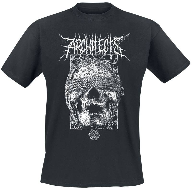 Architects T-Shirt - Blindfolded Skull - S bis XXL - für Männer - Größe XL - schwarz  - Lizenziertes Merchandise! von Architects