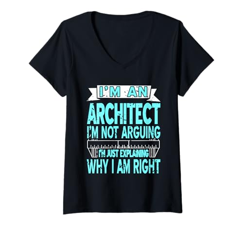 Damen Ein Architekt, über den ich nicht streite, nur um ein lustiges Geschenk zu erklären T-Shirt mit V-Ausschnitt Damen Ein Architekt, über den ich nicht streite, nur um ein lustiges Geschenk zu erklären T-Shirt mit V-Ausschnitt von Architecture Designs Shirt Merch & Co.
