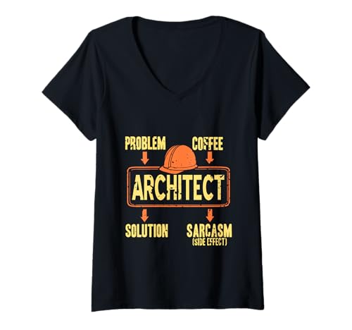Damen Problem Coffee Solution Sarkasmus Lustiges Architekturgeschenk T-Shirt mit V-Ausschnitt Damen Problem Coffee Solution Sarkasmus Lustiges Architekturgeschenk T-Shirt mit V-Ausschnitt von Architecture Designs Shirt Merch & Co.