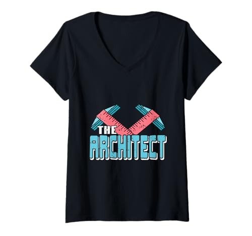Damen The Architect Retro Vintage Architektur Designs Geschenk T-Shirt mit V-Ausschnitt Damen The Architect Retro Vintage Architektur Designs Geschenk T-Shirt mit V-Ausschnitt von Architecture Designs Shirt Merch & Co.