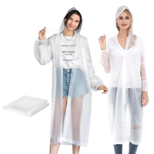 Arcjunys Regenponcho Festival Regencape Wiederverwendbar Regenjacke Poncho Rregen Unisex Regenmantel Leicht Rain Poncho Regenschutz für Wandern Radfahren Camping und Reise von Arcjunys