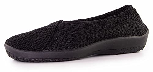 Arcopedico MAILU, super bequemer Stretch-Ballerina, Vegan, Strick, Waschbar, Orthopädische Sohle, der bequemste Schuh der Welt (Schwarz, eu_Footwear_Size_System, Adult, Numeric, medium, Numeric_39) von Arcopedico