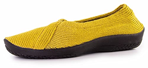 Arcopedico MAILU, super bequemer Stretch-Ballerina, Vegan, Strick, Waschbar, Orthopädische Sohle, der bequemste Schuh der Welt (Gelb, eu_Footwear_Size_System, Adult, Numeric, medium, Numeric_41) von Arcopedico