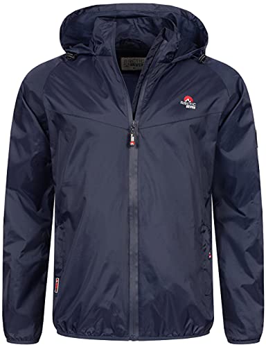Arctic Seven Herren Regenjacke leicht Outdoor Übergangsjacke mit Kapuze [AS-284-Navy-Gr.XXL] von Arctic Seven