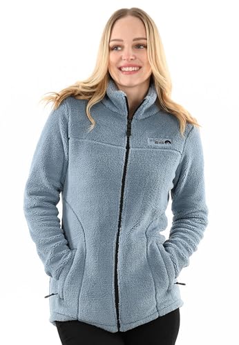 Arctic Seven Damen Fleecejacke (S-3XL) - Leicht, Flauschig, Atmungsaktiv, Hoher Kragen, Übergangsjacke Warme Jacke Frauen - AS-416 DBlue Medium von Arctic Seven