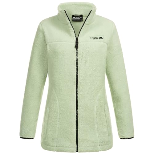 Arctic Seven Damen Fleecejacke Sherpa Fleece Outdoor Jacke warm ohne Kapuze AS-416 [AS-416-Dusty-Mint-Gr.S] von Arctic Seven