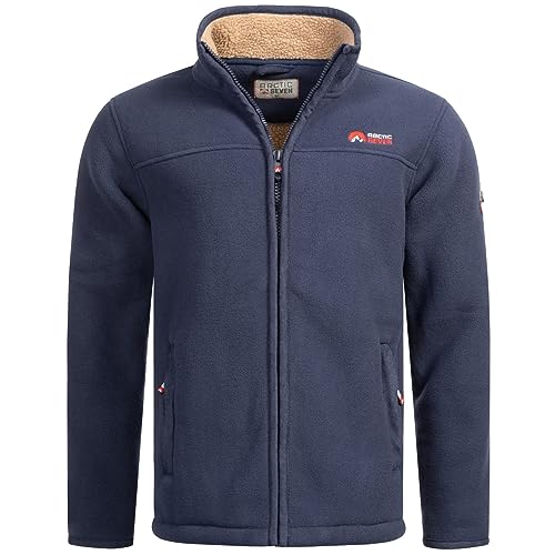 Arctic Seven Herren Fleece Jacke mit Teddyfell Futter Fleecejacke Wanderjacke AS325 [AS-325-Navy-Gr.M] von Arctic Seven