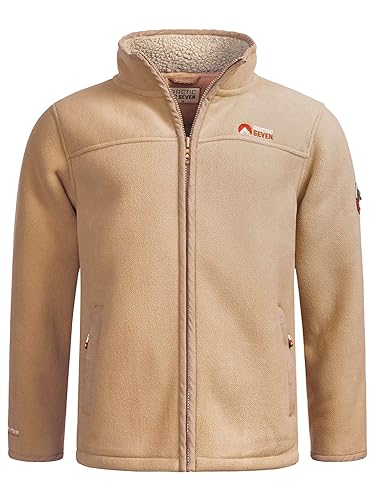 Arctic Seven Herren Fleece Jacke mit Teddyfell Futter Fleecejacke Wanderjacke AS325 [AS-325-Coffee-Gr.3XL] von Arctic Seven