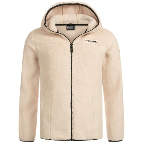 Arctic Seven Herren Fleecejacke (S-3XL) mit Kapuze - Leicht, Flauschig, Atmungsaktiv, Übergangsjacke Warme Jacke Männer - AS-413 Beige Medium von Arctic Seven