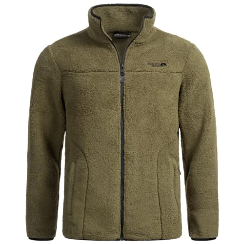 Arctic Seven Herren Fleecejacke (S-3XL) - Leicht, Flauschig, Atmungsaktiv, Hoher Kragen, Übergangsjacke Warme Jacke Männer - AS-335 Olive XX-Large von Arctic Seven