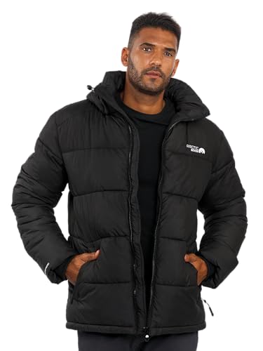 Arctic Seven Herren Winter Stepp Jacke gesteppte Winterjacke warm Kapuze AS-333 [AS-333 -Schwarz-Gr.XL] von Arctic Seven