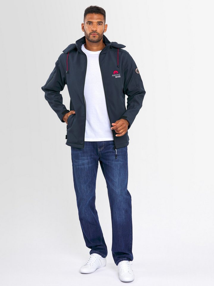Arctic Seven Softshelljacke ASAdventuraa sportliche Outdoorjacke mit abnehmbarer Kapuze von Arctic Seven