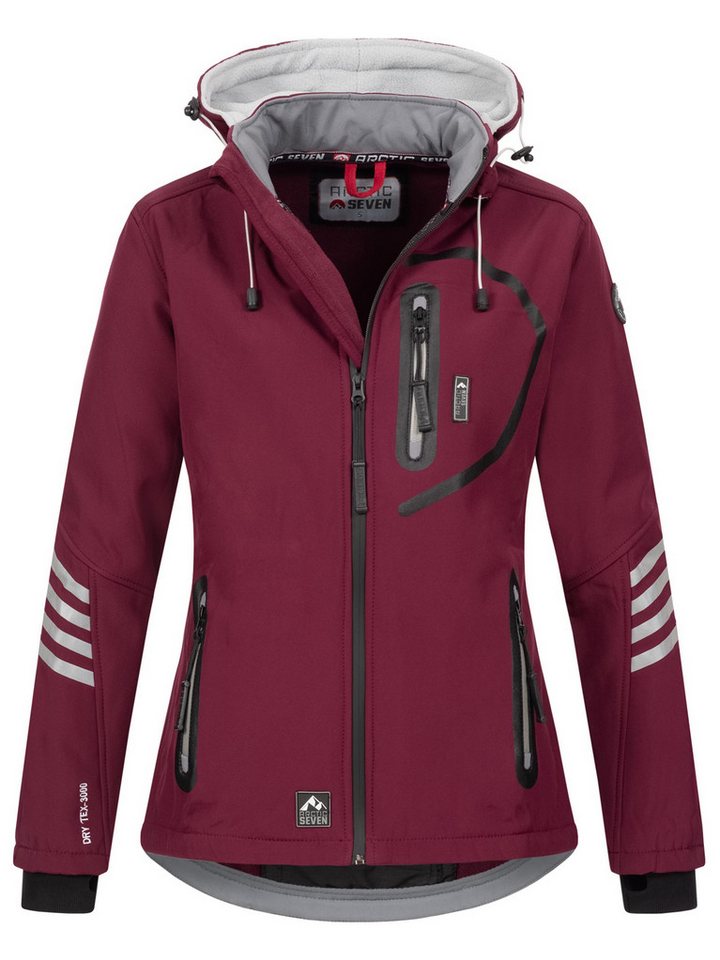 Arctic Seven Softshelljacke ASNicolia funktionale Outdoorjacke mit abnehmbarer Kapuze von Arctic Seven
