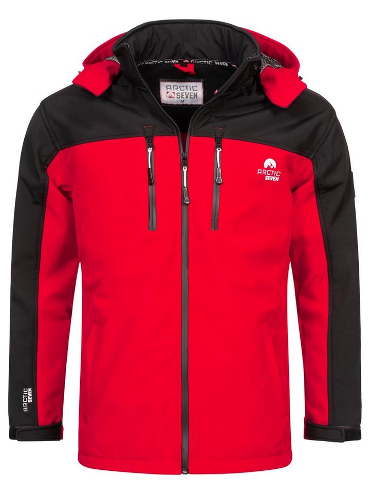 Arctic Seven Softshelljacke ASSurvivo Outdoorjacke mit abnehmbarer Kapuze von Arctic Seven