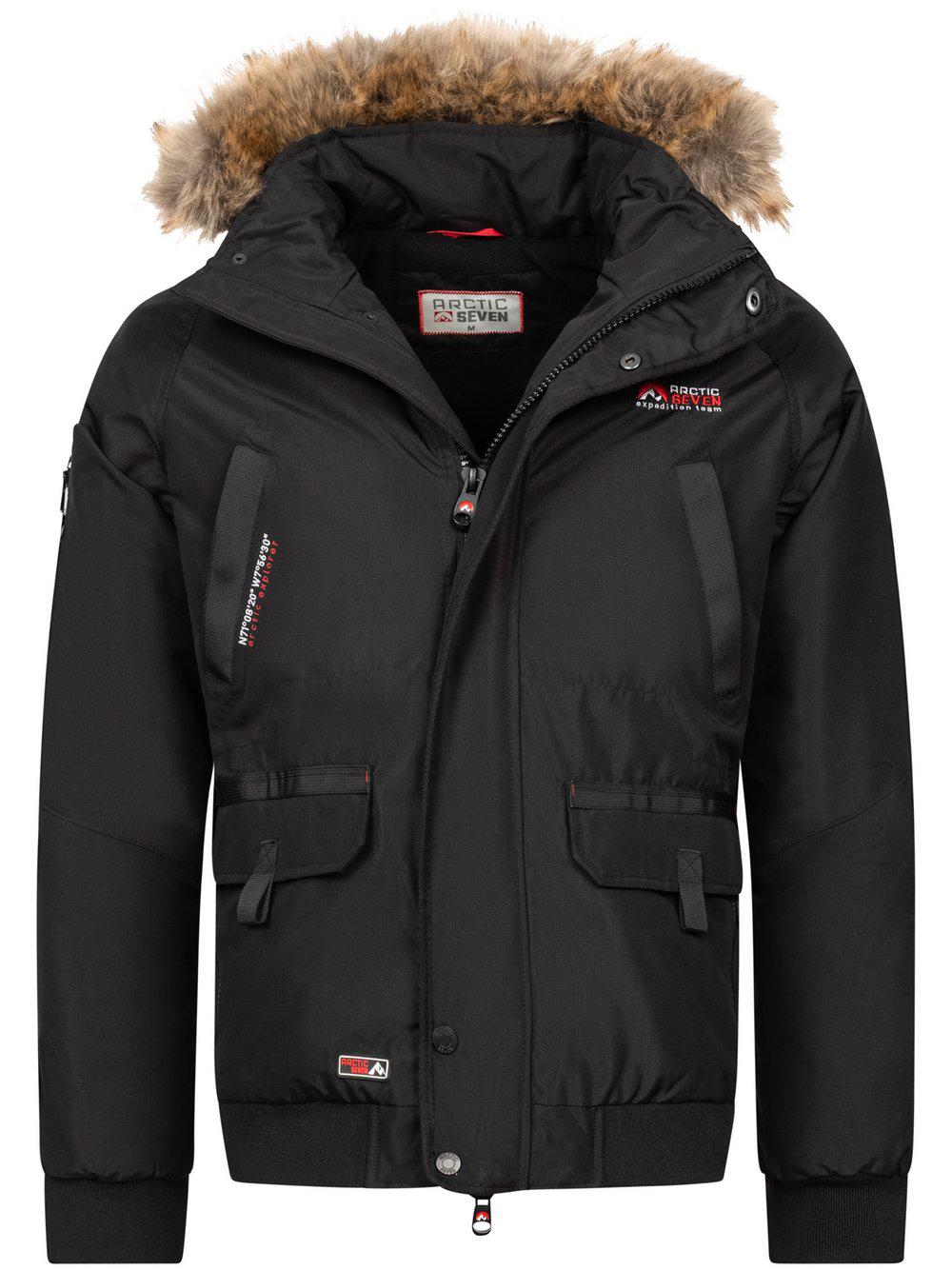 Arctic Seven Winterjacke Herren Baumwolle, schwarz von Arctic Seven