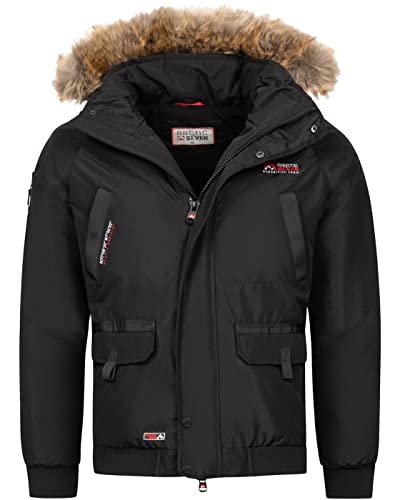 Arctic Seven warme Herren Designer Winterjacke Outdoor Jacke AS-288 [AS-288-Schwarz-Gr.3XL] von Arctic Seven