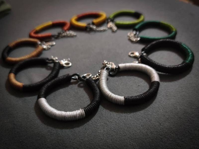 Motané Náramky - Satén/Nylon, Gedrehte Armbänder -Satin, Nylon Motané Náramky - Satén/Nylon, Gedrehte Armbänder -Satin, Nylon von ArcturyOrnaments