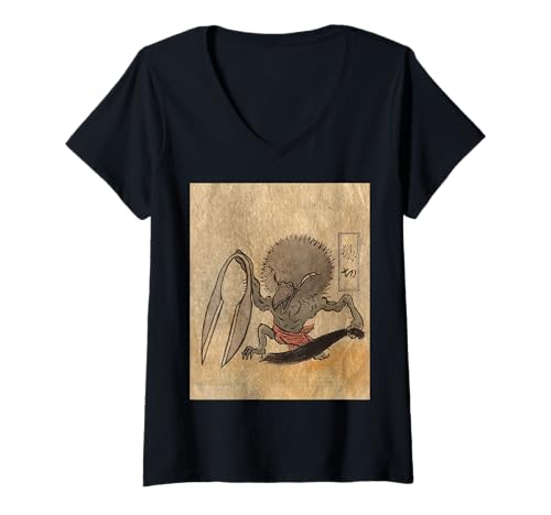 Damen Kamikiri [japanische Monsterserie] T-Shirt mit V-Ausschnitt von Arcty Ltd.