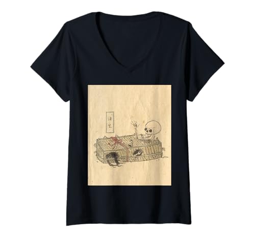 Damen Mizoidashi [japanische Monsterserie] T-Shirt mit V-Ausschnitt von Arcty Ltd.