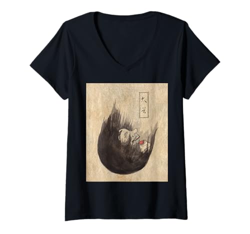Damen Ookubi [japanische Monsterserie] T-Shirt mit V-Ausschnitt von Arcty Ltd.