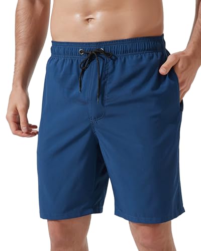 Arcweg Badehose Herren Badeshorts Schnelltrocknende Badeshorts Männer Jungen Schwimmhose Boardshorts für Männer mit Verstellbarem Tunnelzug Dunkelblau L(EU) von Arcweg