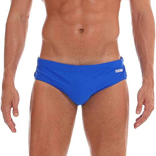 Arcweg Badehose Herren Badeslip Kurz Eng Jungen Schwimmhose Abnehmbares Pad Freizeit Kurze Badehose Sommer Beachshorts Supermini High Slip Sommer Blau S(EU)-MarkeGröße S, Taille 68-78cm von Arcweg