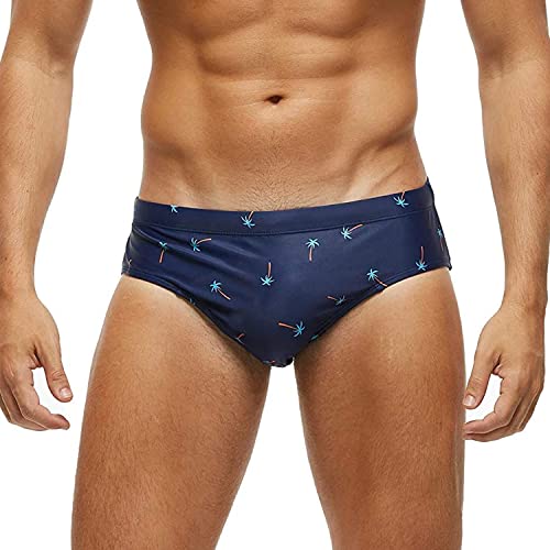 Arcweg Badehose Herren Badeslip Kurz Eng Jungen Schwimmhose Abnehmbares Pad Kokosnussbaum 2XL(EU)-MarkeGröße 3XL von Arcweg