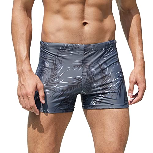 Arcweg Badehose Herren Eng Kurz Badeshorts mit Tunnelzug Elastische Schwimmhose ohne herausnehmbarem Pad Wassersport Kurze Hose UV Schutz Schwimmwear L（EU von Arcweg