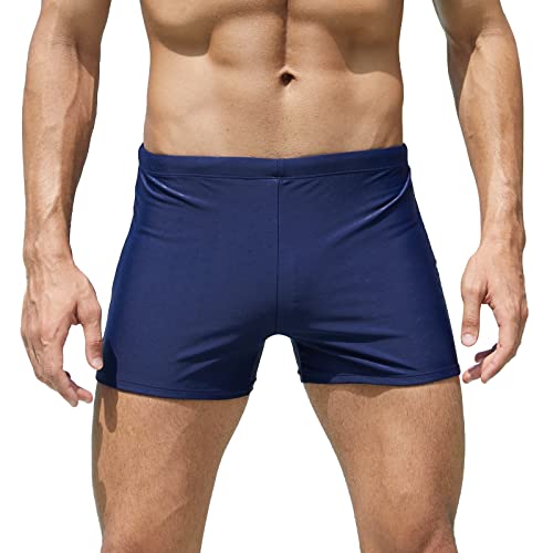 Arcweg Badehose Herren Eng Kurz Badeshorts mit Tunnelzug Elastische Schwimmhose ohne herausnehmbarem Pad Wassersport Kurze Hose UV Schutz Schwimmwear L（EU von Arcweg