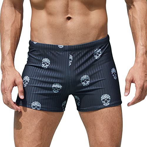 Arcweg Badehose Herren Eng Kurz Badeshorts mit Tunnelzug Elastische Schwimmhose ohne herausnehmbarem Pad Wassersport Kurze Hose UV Schutz Schwimmwear M（EU von Arcweg