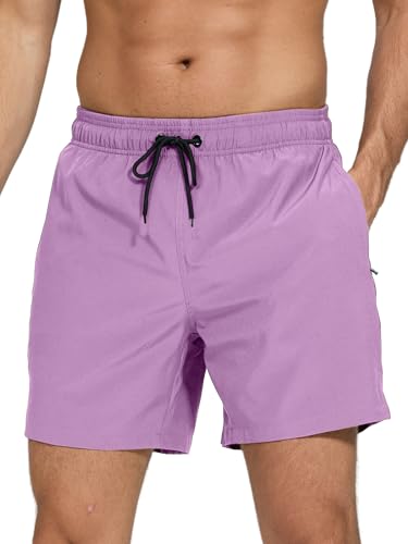 Arcweg Badehose für Herren mit Reißverschlusstasche Atmungsaktiv Wasserabweisend Badeshorts Männer Trainingsshorts Elastisch Verstellbar Mit Tunnelzug Meshfutter von Arcweg
