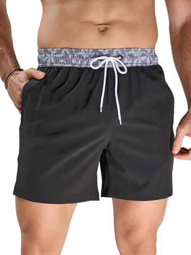 Arcweg Badeshorts Herren Badehose für Männer Schnelltrocknend Atmungsaktiv Elastischer Schwimmhose Kurz mit Meshfutter Für Strandurlaub & Freizeit S-XXL von Arcweg