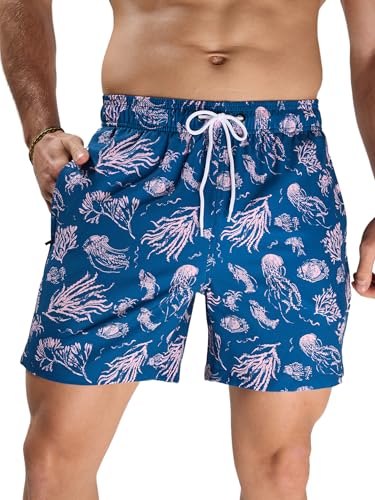 Arcweg Badeshorts Herren Badehose für Männer Schnelltrocknend Atmungsaktiv Elastischer Schwimmhose Kurz mit Meshfutter Für Strandurlaub & Freizeit S-XXL von Arcweg