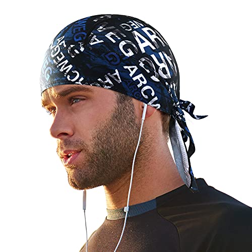 Arcweg Bandana Cap Laufmütze Atmungsaktiv Schnelltrocknend Kopftuch Pirat Kappe UV Schutz Bandanas mit verstellbar Band Radsport Fahrrad Kopfbedeckung Sommermütze Schweißabsorbierend UPF 50+ von Arcweg