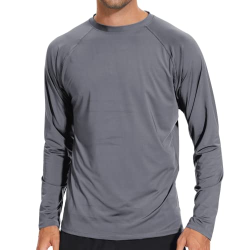 Arcweg UV-Schutz T-Shirt Herren Rashguard UPF 50+ Langarmshirt Sommer Tshirt Strand Schnell Trocknend Leicht Badeshirts Surfen Angeln Wandern Top von Arcweg