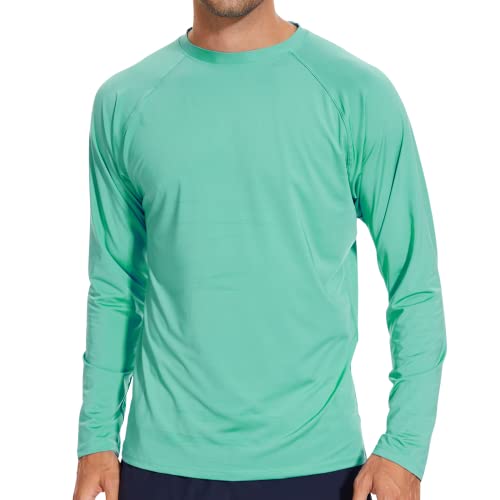 Arcweg Langarmshirt Herren Rash Guards Farbecht UV Schutz Funktionsshirt Langarm Shirt Schnelltrocknend Atmungsaktiv Wandershirt UPF 50+ Sonnenschutz Jungen Surf Laufen Angeln Wandern von Arcweg